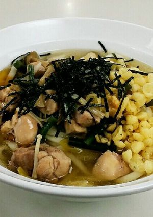 山菜鳥塩うどん-レシピのメイン写真
