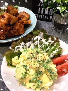春メニュー♡菜の花とアボカドの卵サラダ-レシピのメイン写真