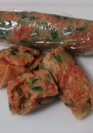 手持ちで食べるお好み焼き風お焼き？-レシピのメイン写真