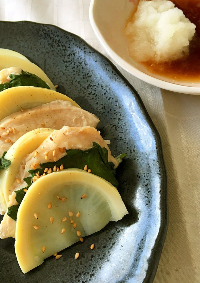さっぱり美味しい＊筍と鶏肉のはさみ蒸し-レシピのメイン写真