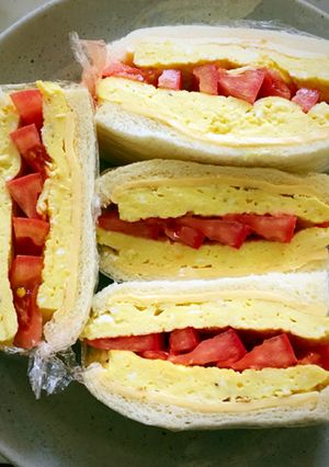 チーズと卵焼きとチーズのサンドウィッチ！-レシピのメイン写真