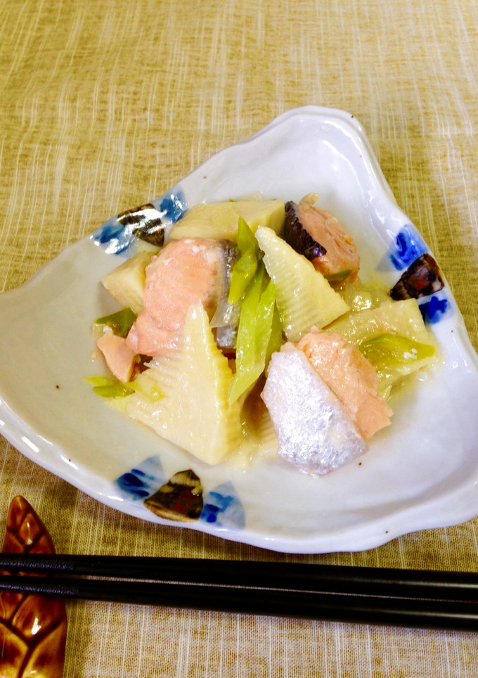 たけのこと鮭の旨塩ねぎあん♪-レシピのメイン写真