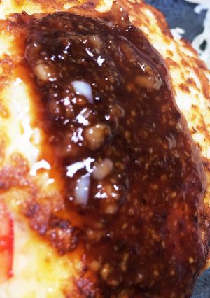 鶏むね肉de海老っぷりハンバーグ-レシピのメイン写真