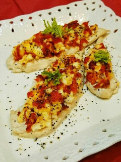 鶏ささみと福神漬けのタルタル焼き-レシピのメイン写真