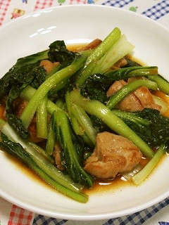 鶏とタアサイの醤油麹炒め-レシピのメイン写真