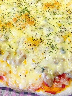 簡単な低カロリー鶏肉と舞茸ピザ-レシピのメイン写真