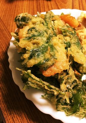 むき海老と春菊のかき揚げ-レシピのメイン写真