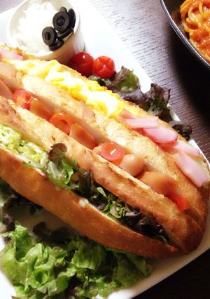 みんなで食べよう♪バケットドッグ-レシピのメイン写真