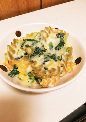 小松菜のクリームパスタ-レシピのメイン写真
