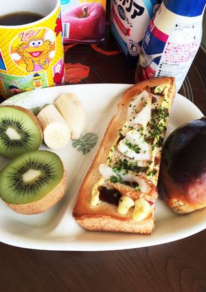 朝のトーストバリエ♡お好み焼きトースト-レシピのメイン写真