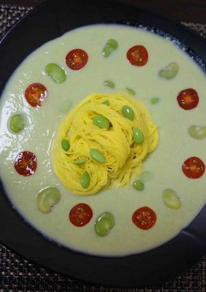枝豆の素麺-レシピのメイン写真