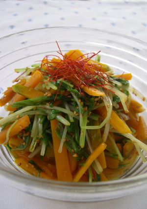 かぼちゃと水菜のナムル-レシピのメイン写真