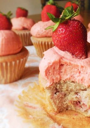 至福❤苺のカップケーキ-レシピのメイン写真