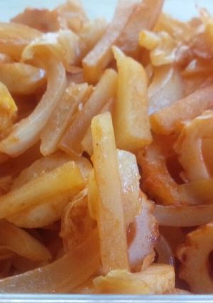 じゃがいも&玉ねぎ&ちくわケチャップ炒め-レシピのメイン写真