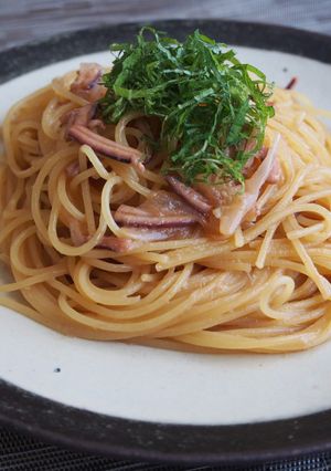 イカの塩辛パスタ・簡単！！-レシピのメイン写真