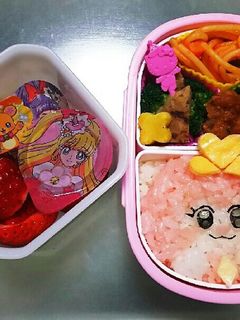 キャラ弁❤プリンセスプリキュア❤パフ-レシピのメイン写真