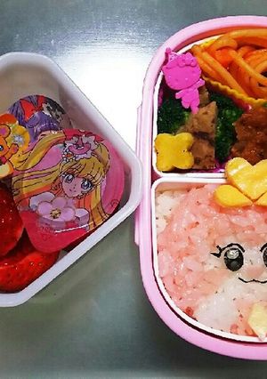 キャラ弁❤プリンセスプリキュア❤パフ-レシピのメイン写真