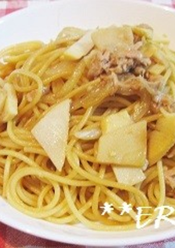たけのことツナの和風パスタ～♪♪-レシピのメイン写真