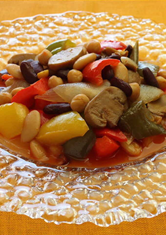 彩り野菜と３種豆のピスト【天狗缶詰】-レシピのメイン写真