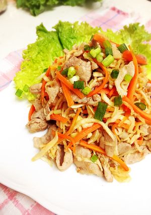 切り干し大根と豚こまのポン酢炒め-レシピのメイン写真