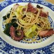 簡単!蛸と春キャベツと生ワカメのパスタ!