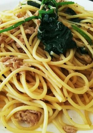 ツナとほうれん草のパスタ♪-レシピのメイン写真