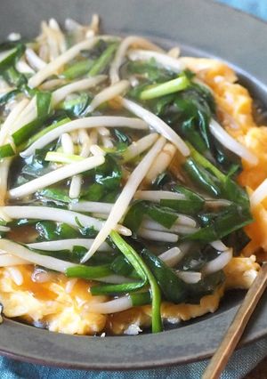 ご飯がススム♪ふわふわニラ玉あんかけ。-レシピのメイン写真