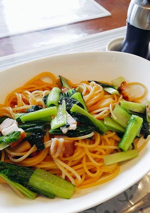 ベーコンと小松菜の和風パスタ-レシピのメイン写真