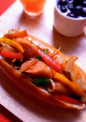ごてもり・カレー風味の野菜炒めドッグ-レシピのメイン写真