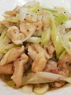簡単!旨い!鶏皮ネギ炒め❥❥❥-レシピのメイン写真