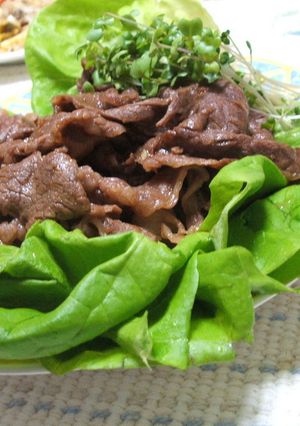 サラダ菜＆スプラウトで焼肉まきまき♫-レシピのメイン写真