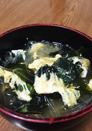 わかめとたまごのはるさめスープ-レシピのメイン写真
