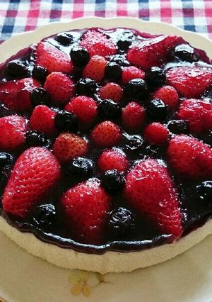 ベリーベリー♡レアチーズケーキ-レシピのメイン写真