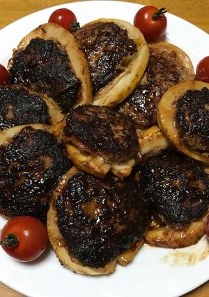 筍の照り焼きハンバーグ-レシピのメイン写真