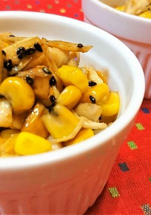 子供喜ぶ【ささみとゴマ入りコーンバター】-レシピのメイン写真