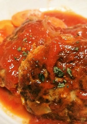 トマト煮込みハンバーグ-レシピのメイン写真