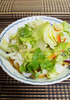 息子宛④「簡単サラダうどん」-レシピのメイン写真