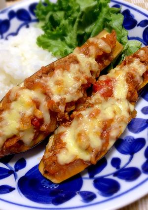 丸ごと茄子のミートグラタン-レシピのメイン写真