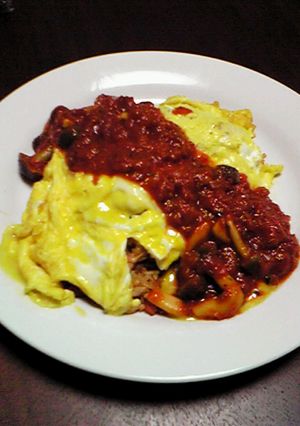 休日に嫁さんへ作ってあげたオムライス-レシピのメイン写真