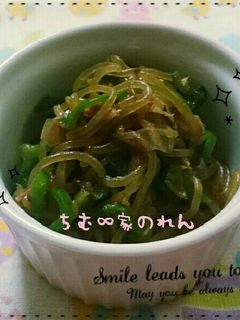 ♡ピーマンと白滝のおかかきんぴら風炒め♡-レシピのメイン写真