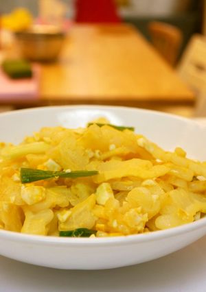 台湾☆苦瓜の塩たまご炒め（苦瓜鹹蛋）-レシピのメイン写真