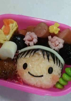キャラ弁(？)☆ダンス大好きな娘の顔弁-レシピのメイン写真