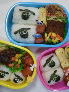 キャラ弁☆ひつじのショーン☆時短!!-レシピのメイン写真