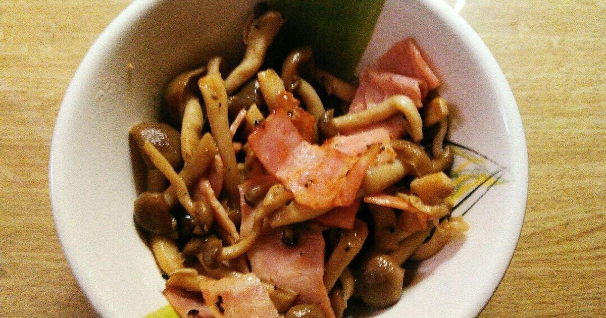 しめじとベーコンのレモンバター炒め by konn8 【クックパッド
