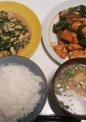 甘酢鶏とニラ玉-レシピのメイン写真
