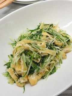 水菜と薄揚げの炒め煮-レシピのメイン写真