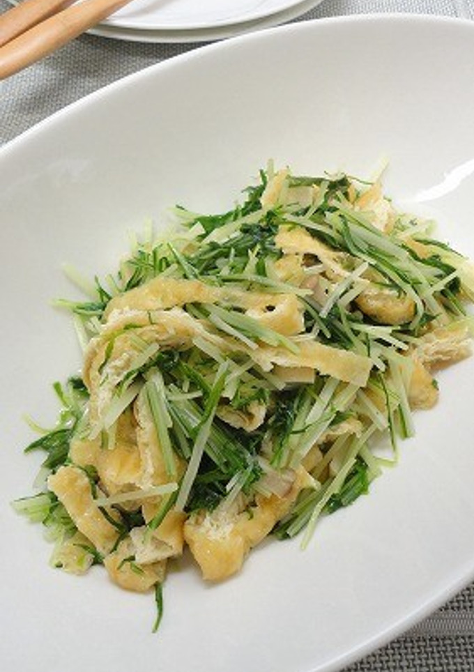 水菜と薄揚げの炒め煮-レシピのメイン写真