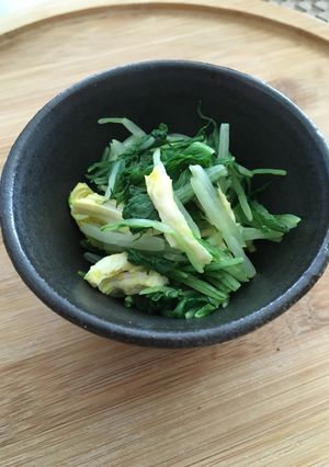 水菜とささみの辛子ポン酢☆三つ葉でもok-レシピのメイン写真