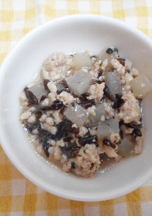 離乳食後期　大根の鶏そぼろあんかけ-レシピのメイン写真