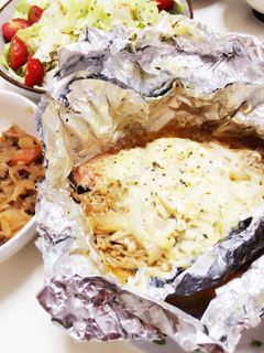 鮭のホイル焼き バジルマヨソース-レシピのメイン写真